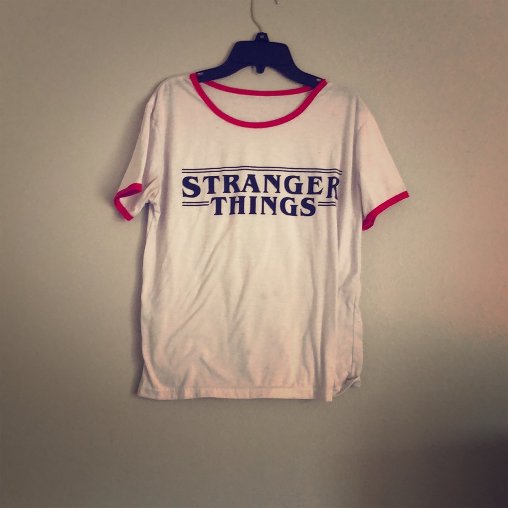 WHITE STRANGER THINGS SHIRT